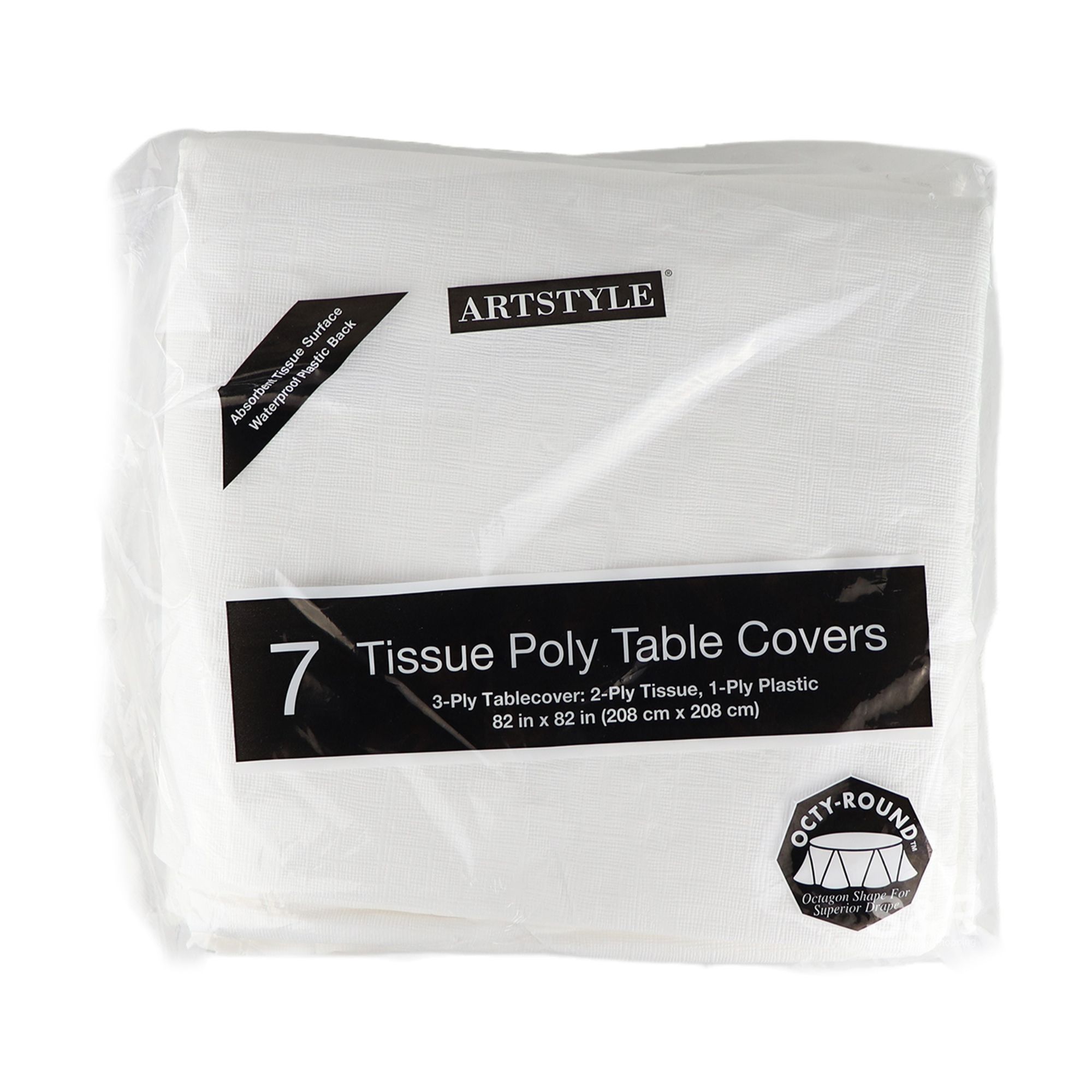 Artstyle Tissue Poly Table Covers 7pcs Artstyle Tissue Poly Table Covers 7pcs